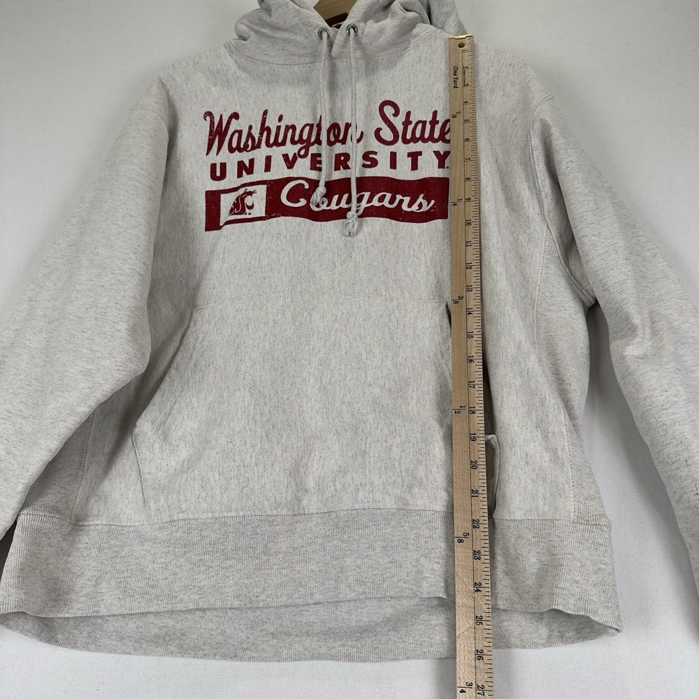 Vtg Champion Reverse Weave Hoodie Mens L WSU Washington State University Cougars - Picture 10 of 16